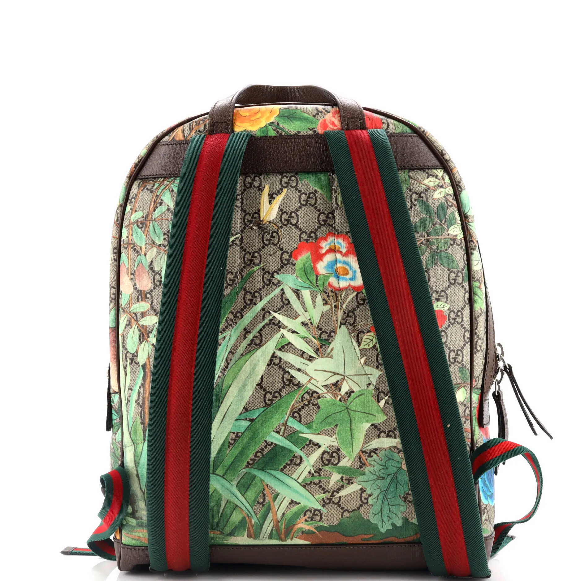 Zip Pocket Backpack Tian Print GG Coated Canvas Medium