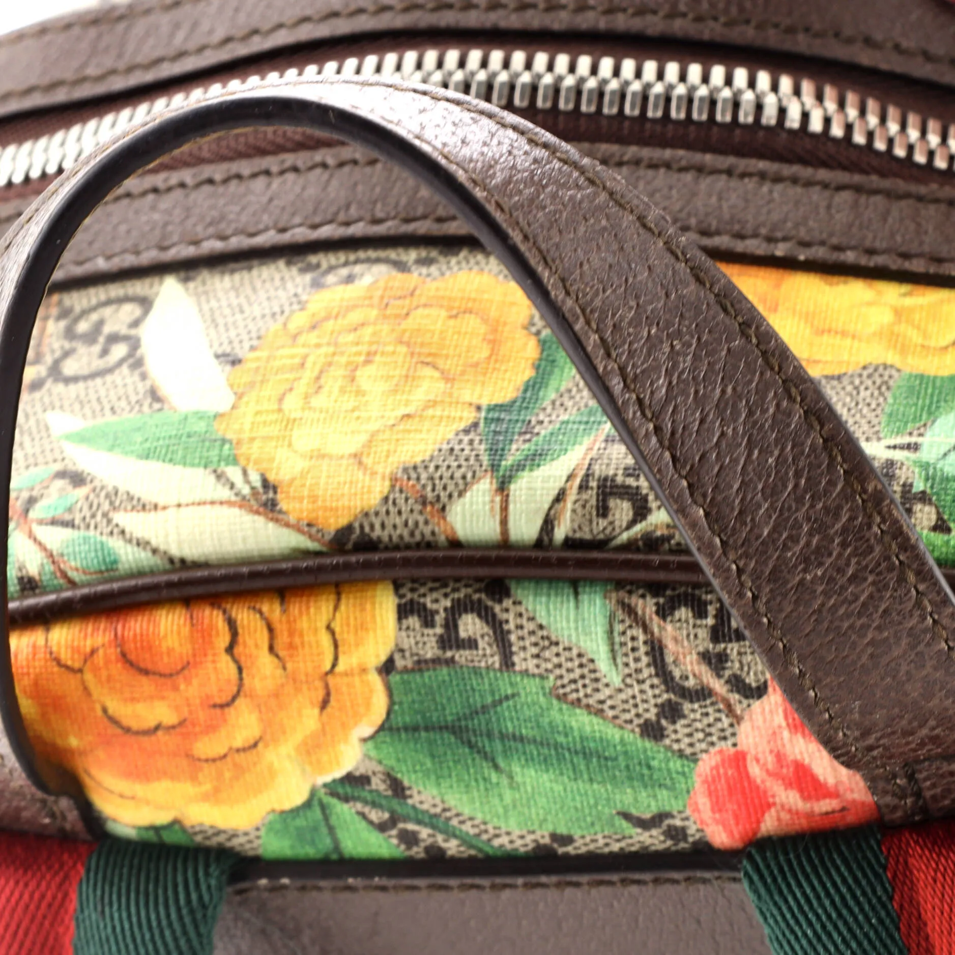 Zip Pocket Backpack Tian Print GG Coated Canvas Medium